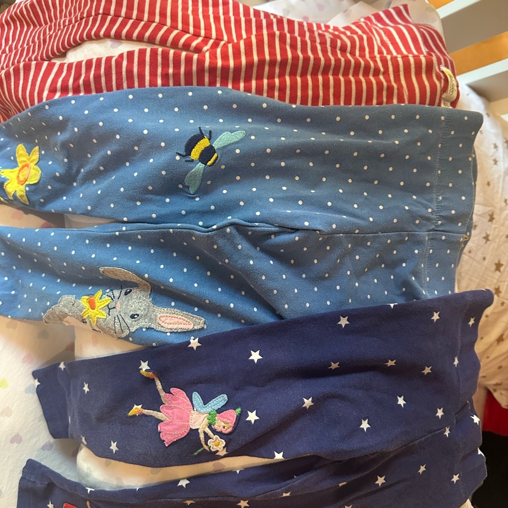 Mini Boden Kids Leggings Set - Red, Blue, Navy